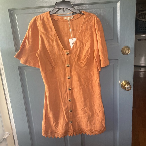 Chelsea & Violet Dresses & Skirts - Mustard Button Front Dress NWT